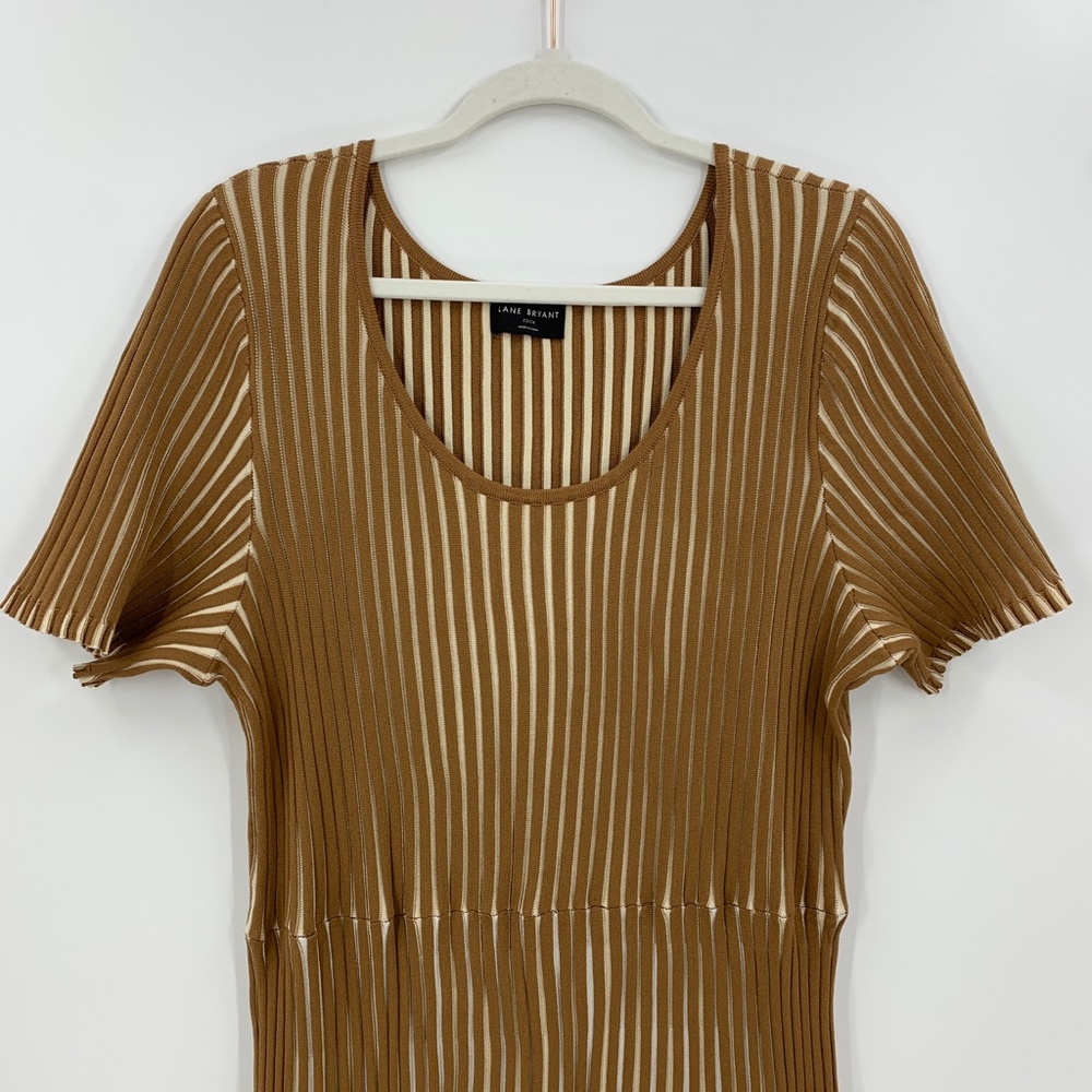 Lane Bryant Pleated Sweater Dress Sz 22/24 - Picture 3 of 16
